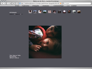  A screenshot of Mattie van der Worms website